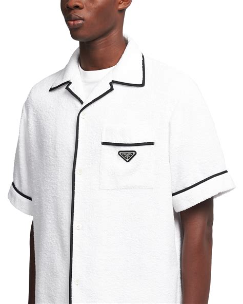 prada white bowling shirt|prada bowling shirt sale.